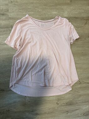 LOFT Light Pink Short Sleeve Scoop Neck Tee